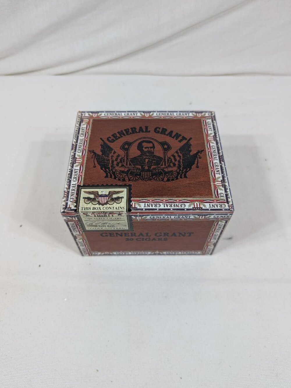 General Grant Empty Wooden Cigar Box